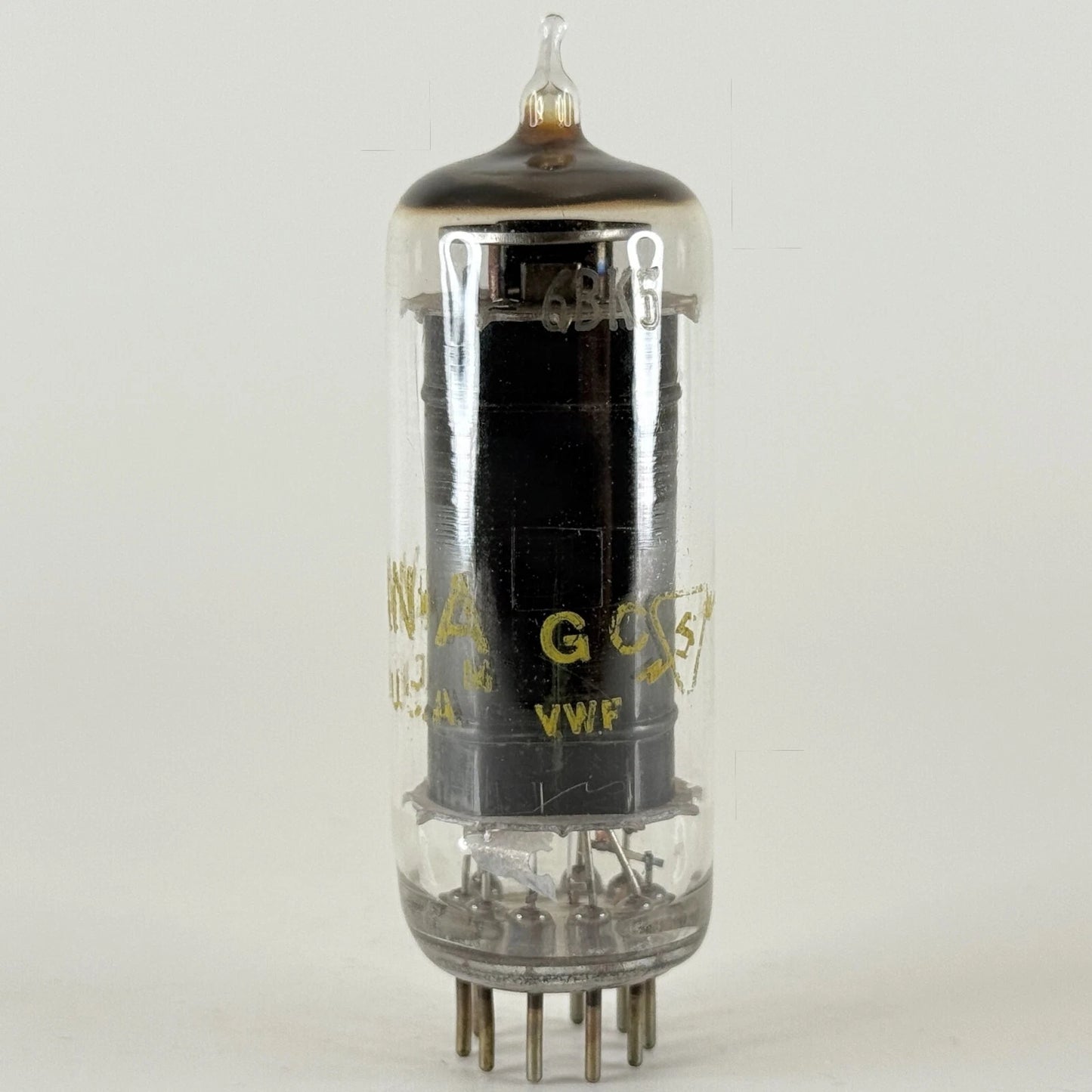 (1) Tested Sylvania 6BK5 Tube Date Code GC VWF 6BK5 Beam Power Tube