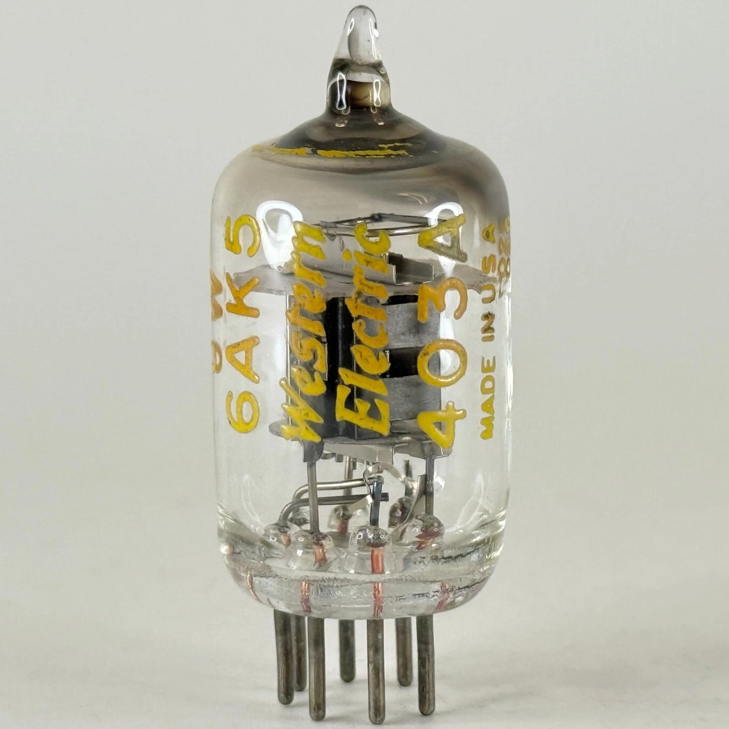 (1) Tested 1950 Western Electric JW 6AK5 403A Tube Code 026 Square Halo Getter