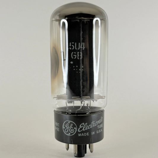 (1) Tested GE 5U4GB Tube Smooth Black Plates Side D Getter Code 59-48 5U4 GB