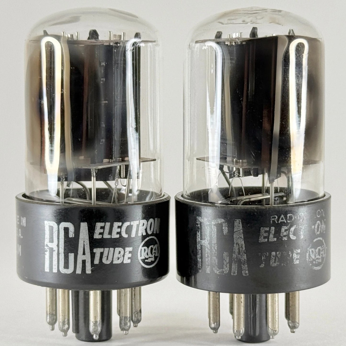 Tested Matched Pair RCA 6SN7GTB Tubes & Boxes Black Plates Codes LM 57-22 6SN7GT