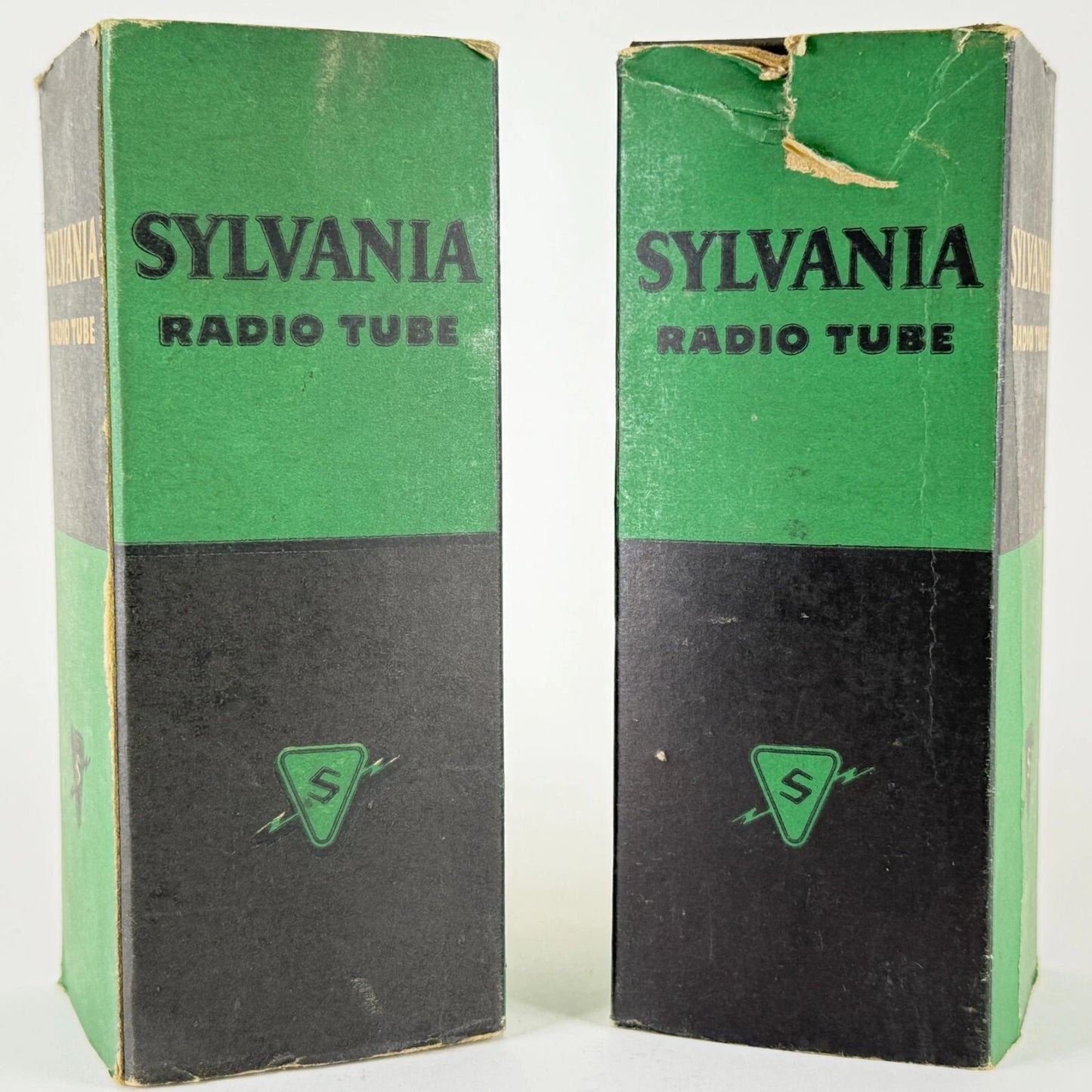Tested Matched Pair Balanced 1956 Sylvania 25Z5 Tubes Boxes Codes 6-39 Rectifier