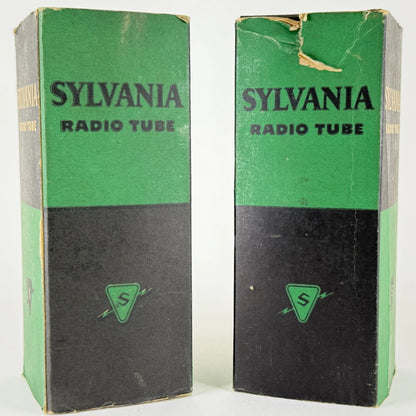 Tested Matched Pair Balanced 1956 Sylvania 25Z5 Tubes Boxes Codes 6-39 Rectifier