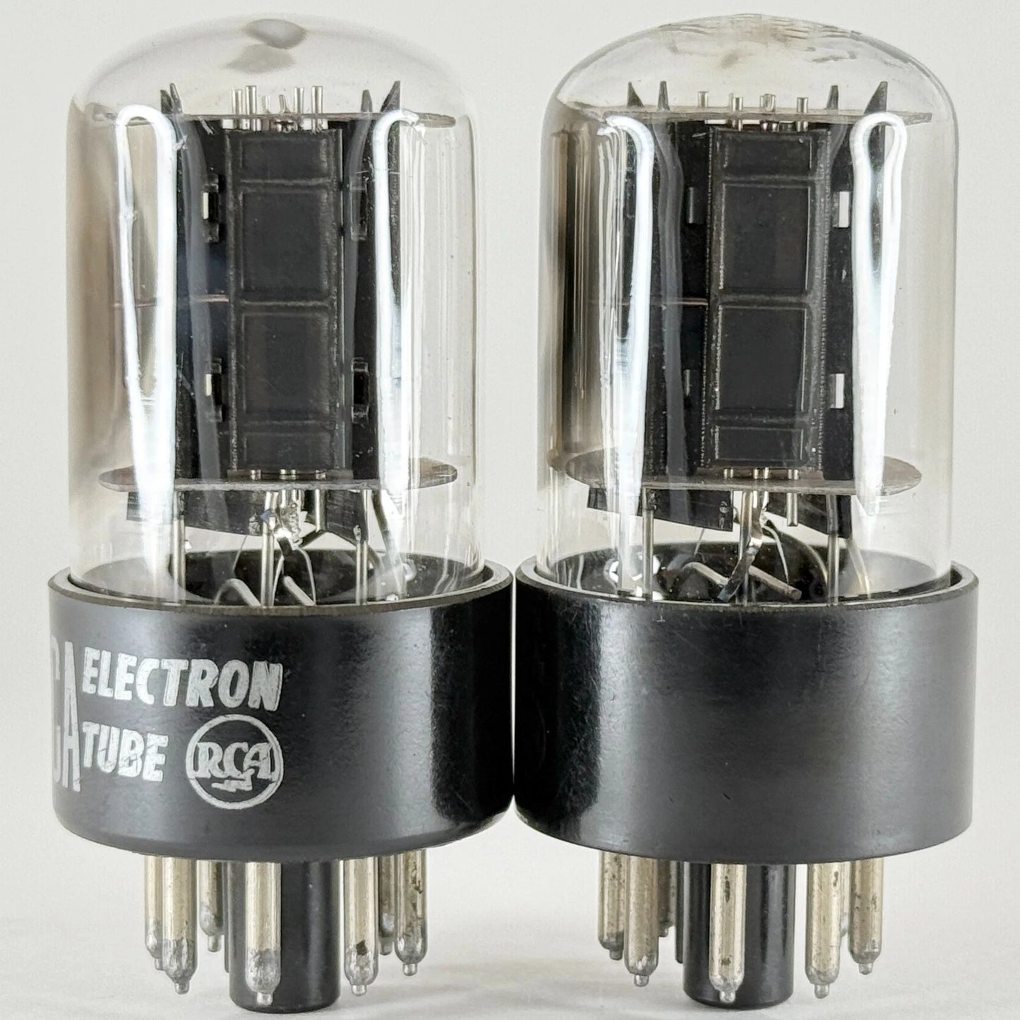 Tested Matched Pair RCA 6SN7GTB Tubes & Boxes Black Plates Codes LM 57-22 6SN7GT