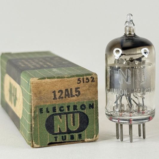 (1) Tested National Union 12AL5 Tube with Box Date Code 5152 Double Diode Tube