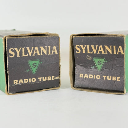 Tested Matched Pair Balanced 1956 Sylvania 25Z5 Tubes Boxes Codes 6-39 Rectifier