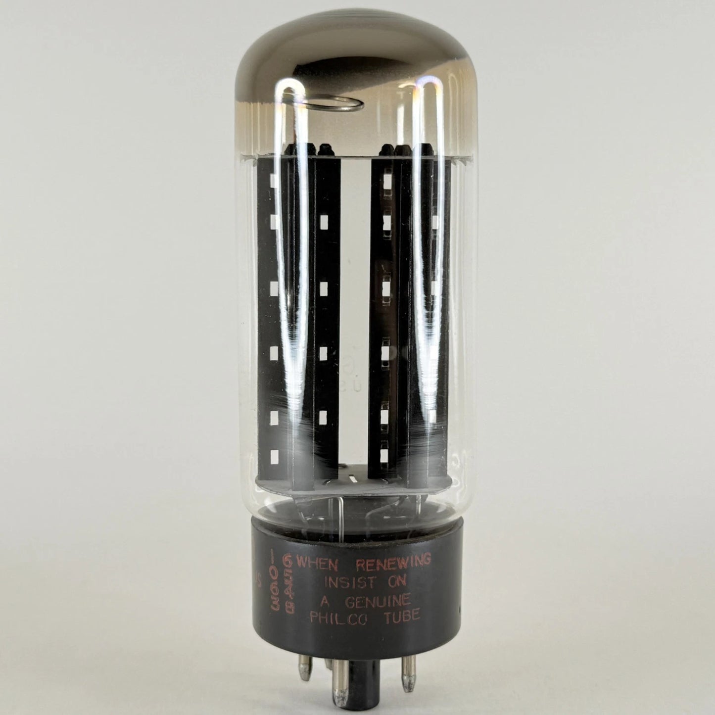(1) Tested Strong Philco 5U4GB Tube Smooth Black Plates Halo O Getter Code 65-48