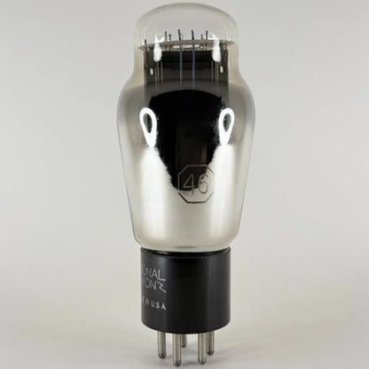 (1) Tested National Union Type 46 Tube Date Code DU Dual Grid Amplifier Tube