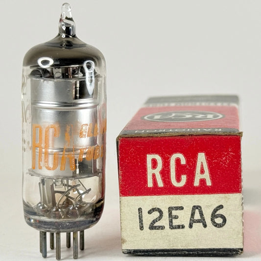 (1) Tested RCA 12EA6 Tube Silver Plate with Box Date Code NM Pentode Tube (d)