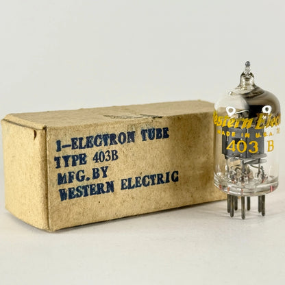 (1) Tested 1947 Western Electric 403B Tube Black Plates with Box Date Code 713