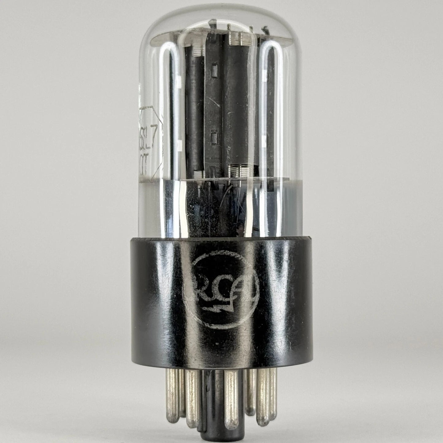(1) Tested Balanced RCA 6SL7GT Tube Black Plates Meatball Logo Code H6E 6SL7 GT