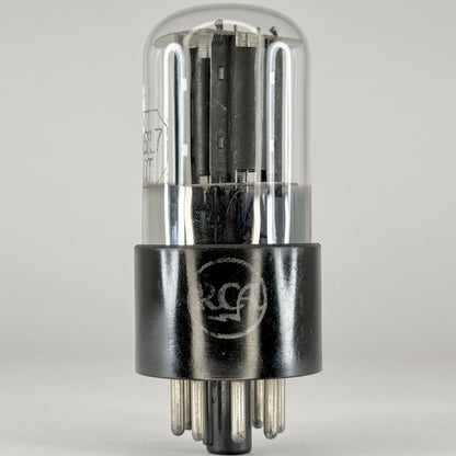(1) Tested Balanced RCA 6SL7GT Tube Black Plates Meatball Logo Code H6E 6SL7 GT