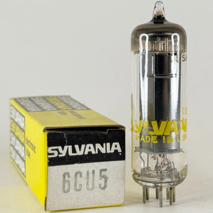 (1) Tested Sylvania 6CU5 with Box Date Code DED hh Black Plate Power Pentode