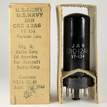 (1) Tested 1944 Mil Spec RCA JAN CRC 12A6 Tube Date Code H6E RCA VT 134 Tube (b)