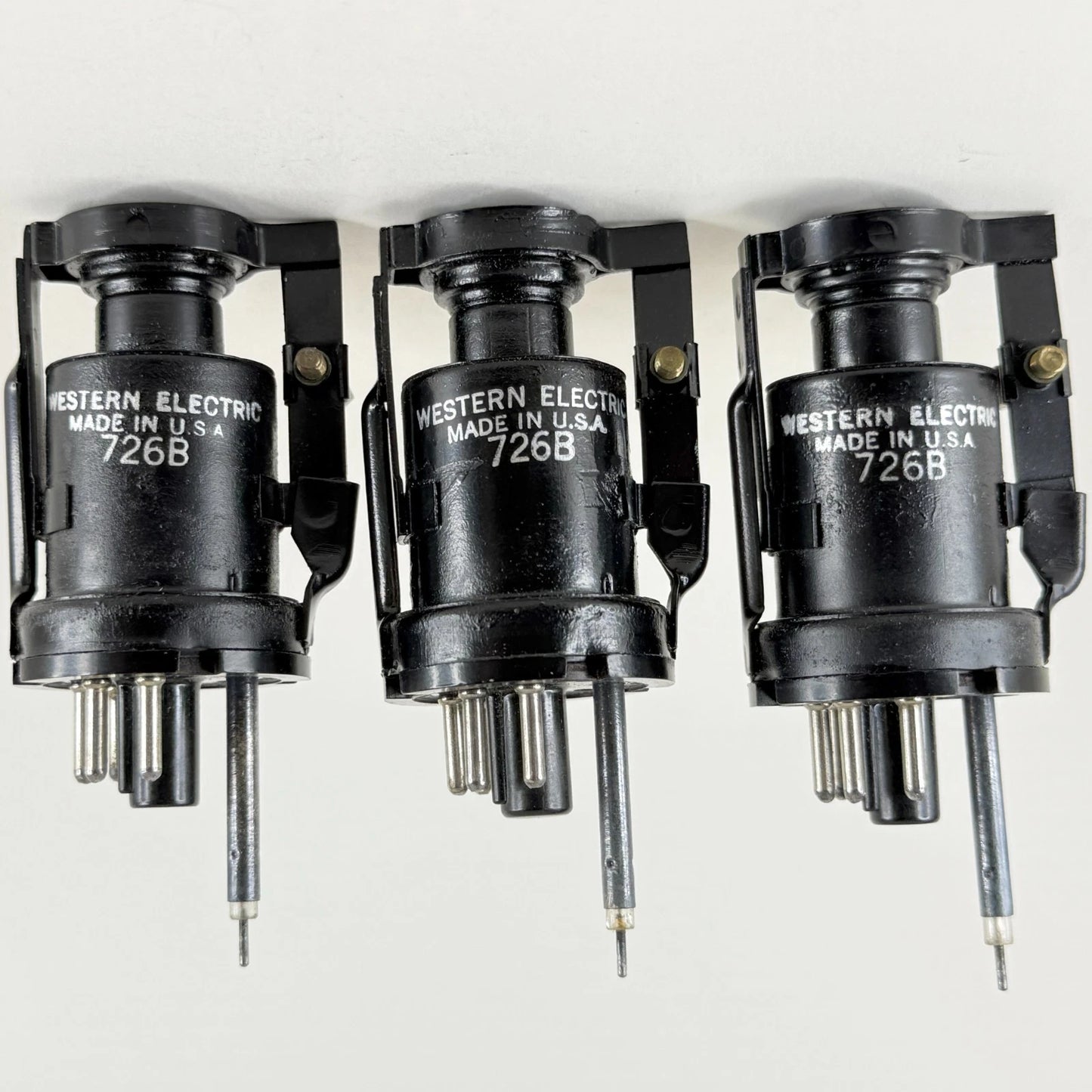 Lot of (3) 1943 Western Electric 726B Tubes and Boxes Tuned Oscillator Tubes