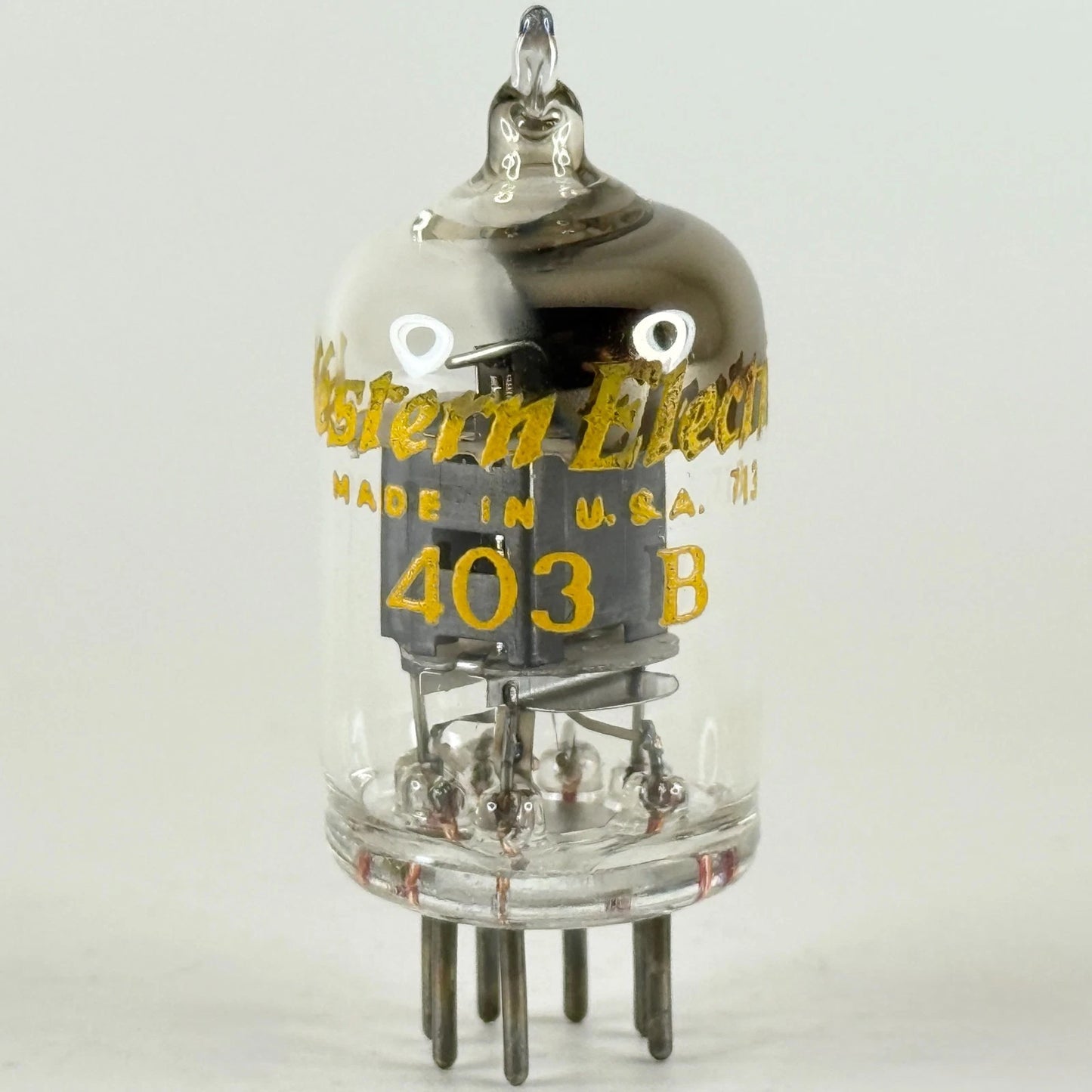 (1) Tested 1947 Western Electric 403B Tube Black Plates with Box Date Code 713