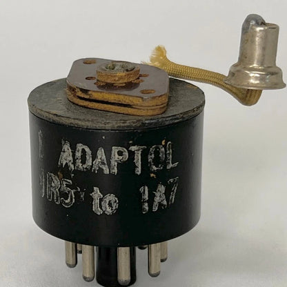 Vintage Adaptol No. 1 Radio Tube Socket Adapter 1R5 Tube to 1A7 Tube (b)