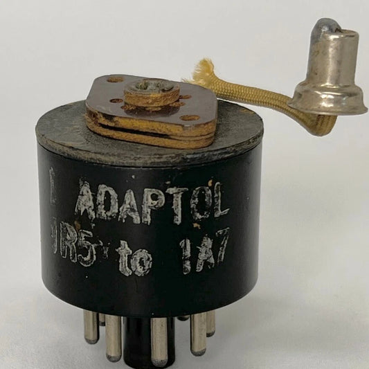 Vintage Adaptol No. 1 Radio Tube Socket Adapter 1R5 Tube to 1A7 Tube (b)