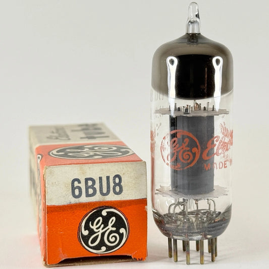 (1) Tested GE 6BU8 Tube Red Letters with Box Date Code 63-22 Twin Pentode Tube