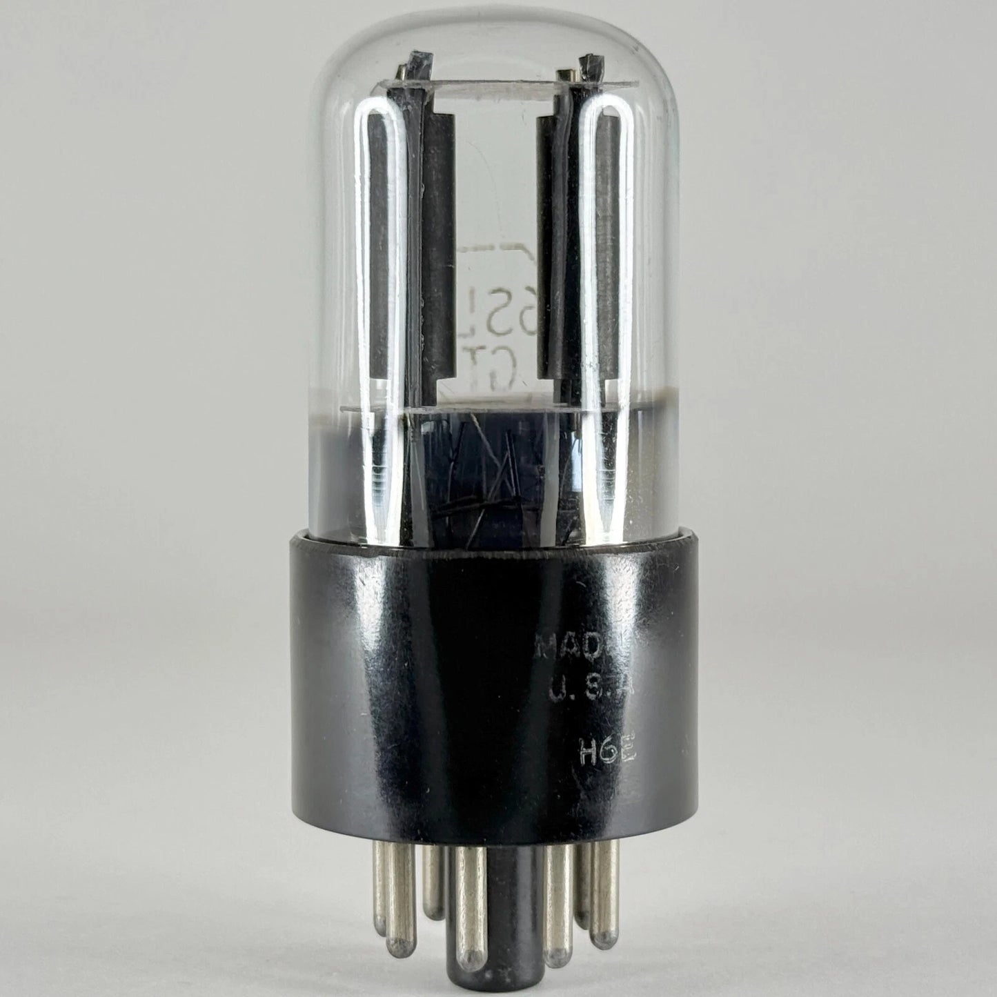(1) Tested Balanced RCA 6SL7GT Tube Black Plates Meatball Logo Code H6E 6SL7 GT