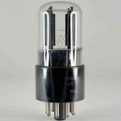 (1) Tested Balanced RCA 6SL7GT Tube Black Plates Meatball Logo Code H6E 6SL7 GT