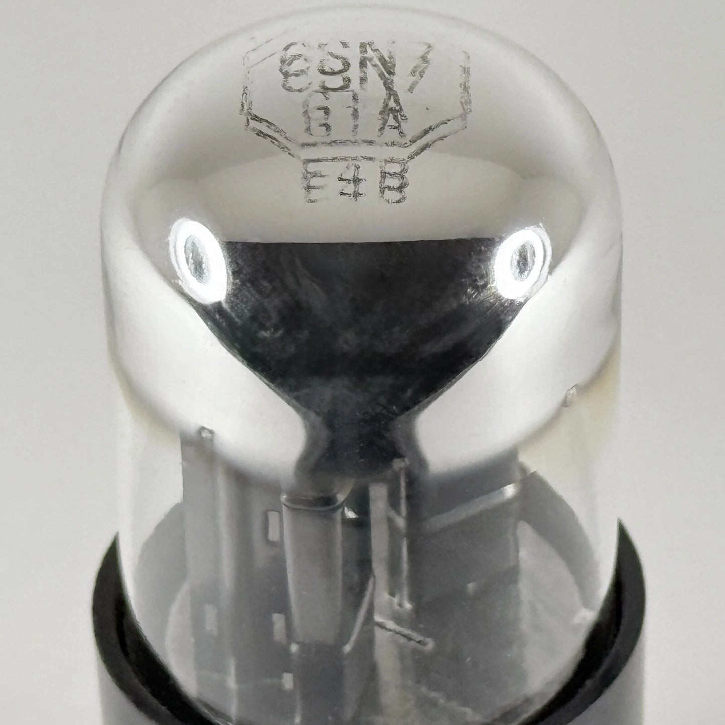 (1) Tested Sylvania 6SN7GTA Tube Black Plates Chrome Dome Date Code AJ 6SN7 GTA