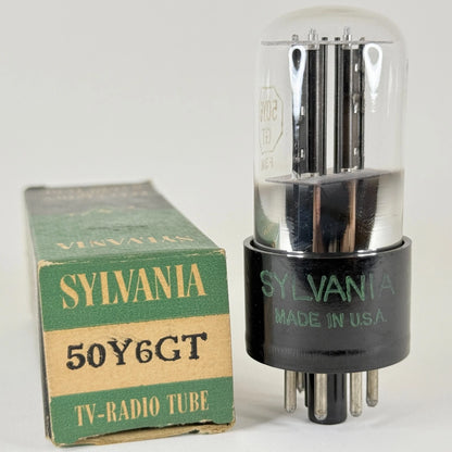 (1) Tested 1954 Sylvania 50Y6GT Tube with Box Code 439 Sylvania 50Y6 GT Tube