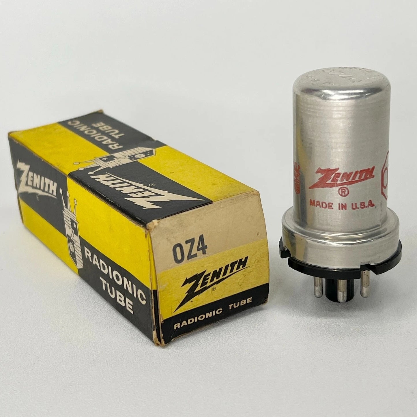 (1) Tested Balanced Zenith 0Z4 Tube with Box Date Code 64-39 Gas Rectifier Tube