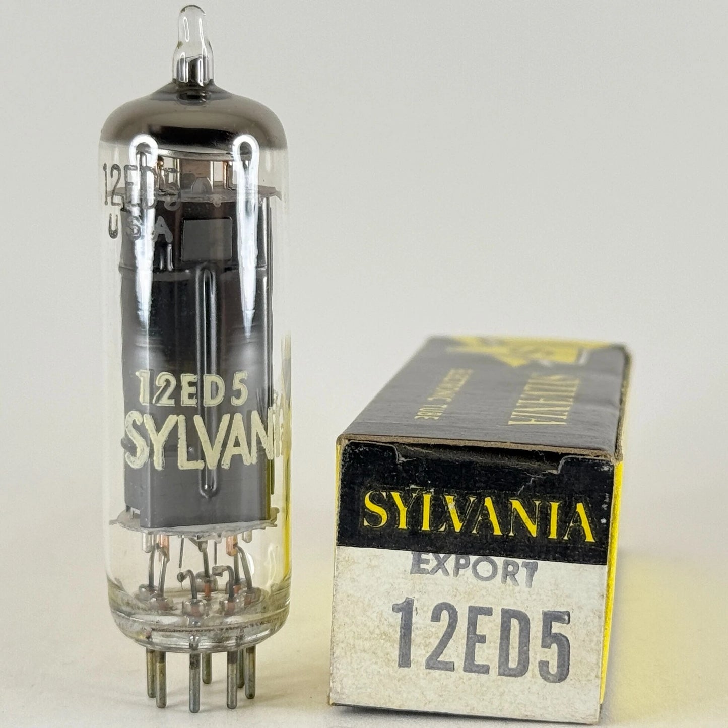 (1) Tested Sylvania Export 12ED5 Tube and Box Date Code RAE Beam Power Tube (d)