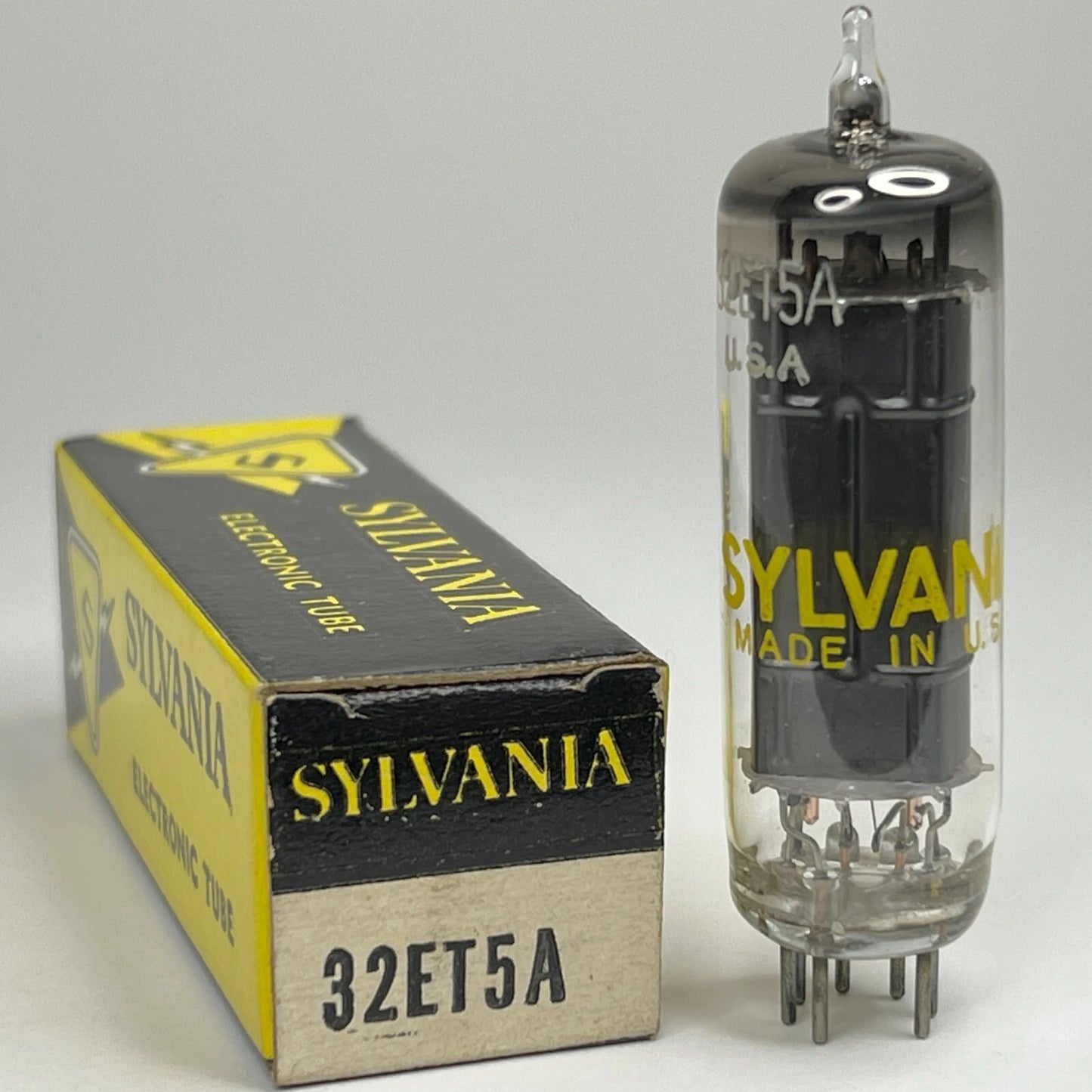 (1) Tested Sylvania 32ET5A Tube with Box Date Code BAU 32ET5 A Power Tube (c)