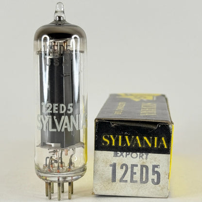 (1) Tested Very Strong Sylvania Export 12ED5 Tube with Box Date Code RAE (b)