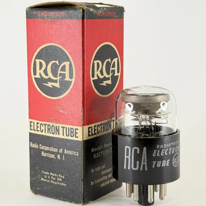 (1) NOS Tested RCA 6AF6G Eye Tube with Box Bright Green Magic Eye Code HY