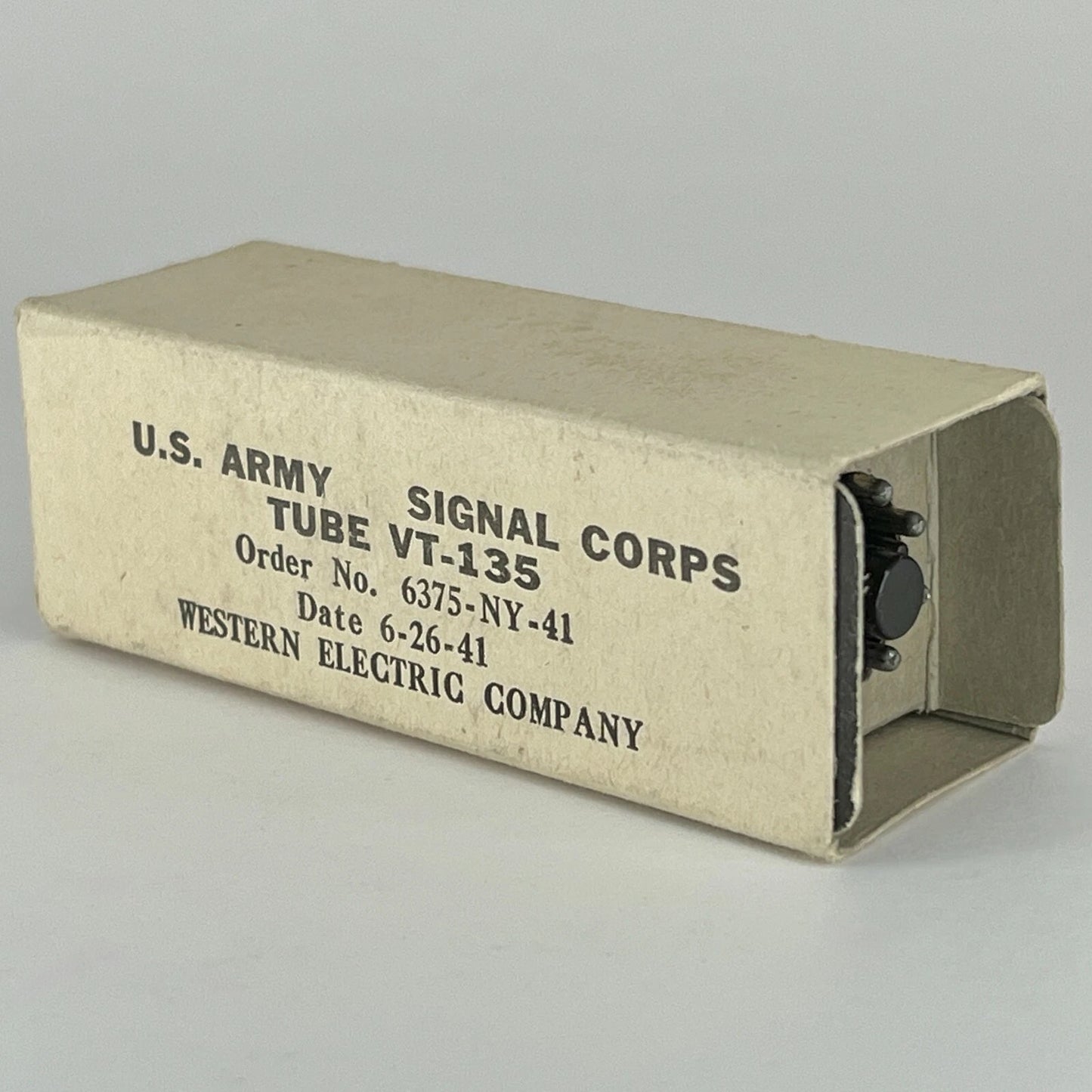(1) Tested 1941 Western Electric RCA 12J5GT Tube S1 VT-135 US Army Signal Corp