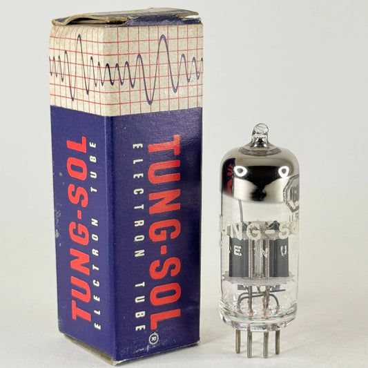 (1) Tested Tung Sol 6J6A Tube with Box 6J6 A Medium Mu Twin Triode Vacuum Tube