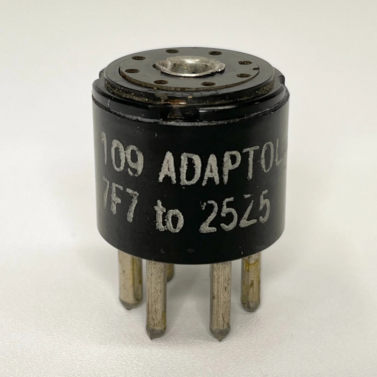 Vintage Adaptol No. 109 Tube Socket Adapter To Convert 7F7 Tube to 25Z5 Tube