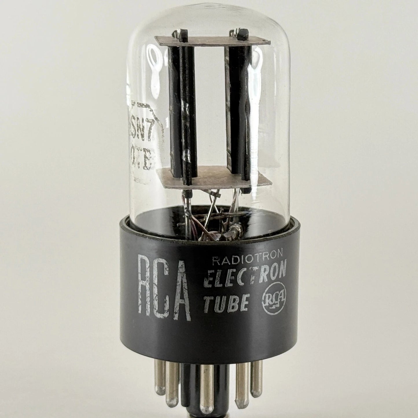 (1) Tested 1959 RCA 6SN7GTB Tube Code 59-17 Staggered Black Ladder Plates 6SN7GT