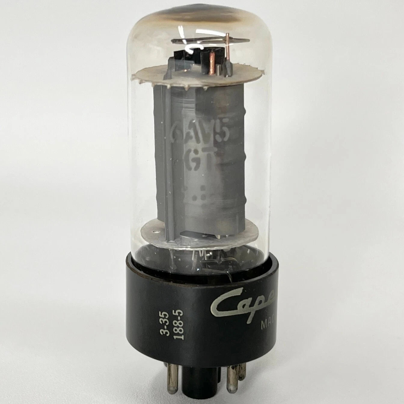 (1) Tested Capehart 6AV5GT Tube Date Code 3-35 GE EIA 188 6AV5 GT Power Tube