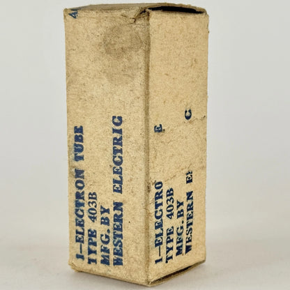 (1) Tested 1947 Western Electric 403B Tube Black Plates with Box Date Code 713