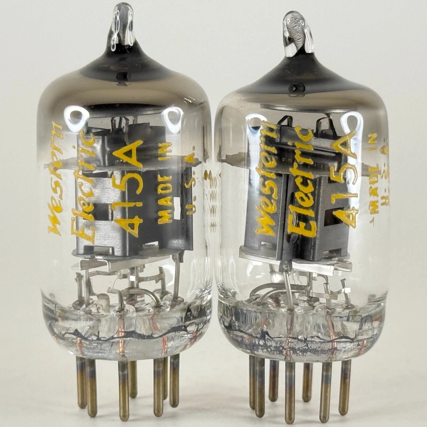 Tested Matched Pair 1973 Western Electric 415A Tubes O Ring Halo Codes 7339