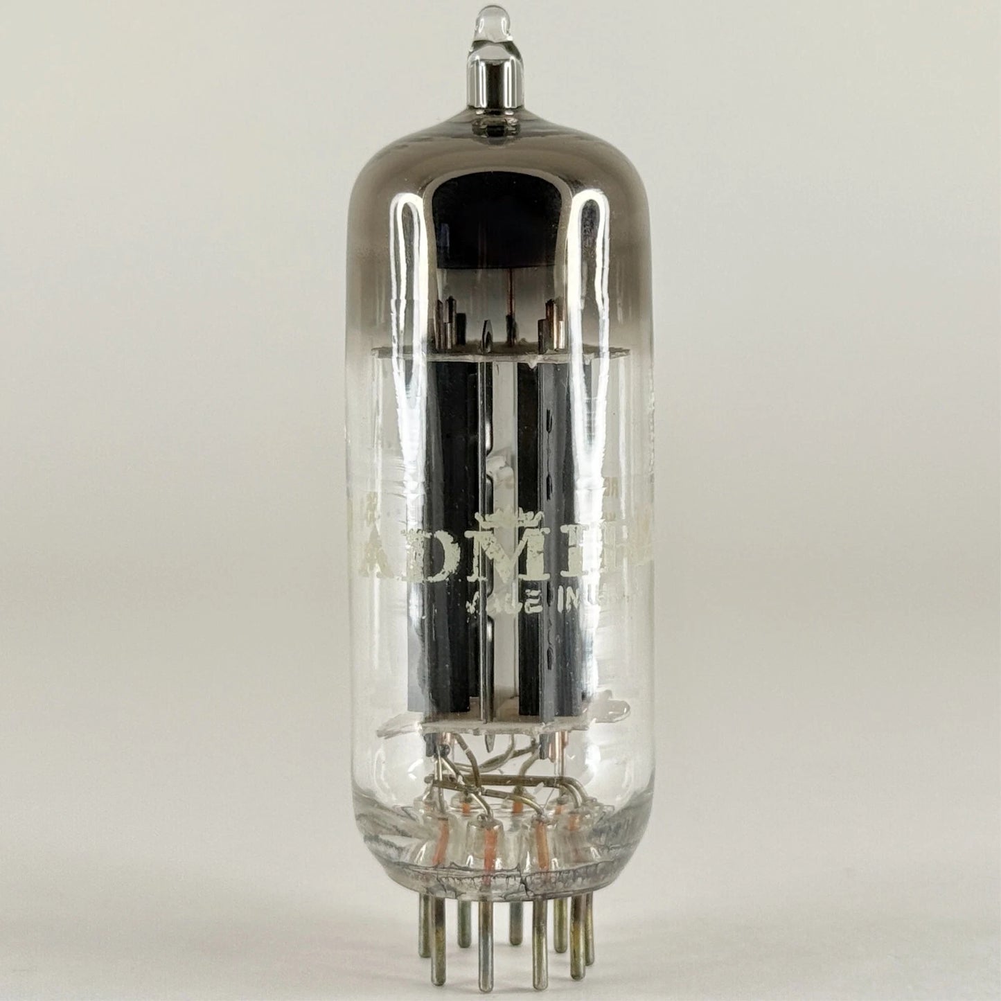 (1) Tested Admiral 6CG7 Tube Date Code 85-39 Gray Plates Halo Getter Twin Triode