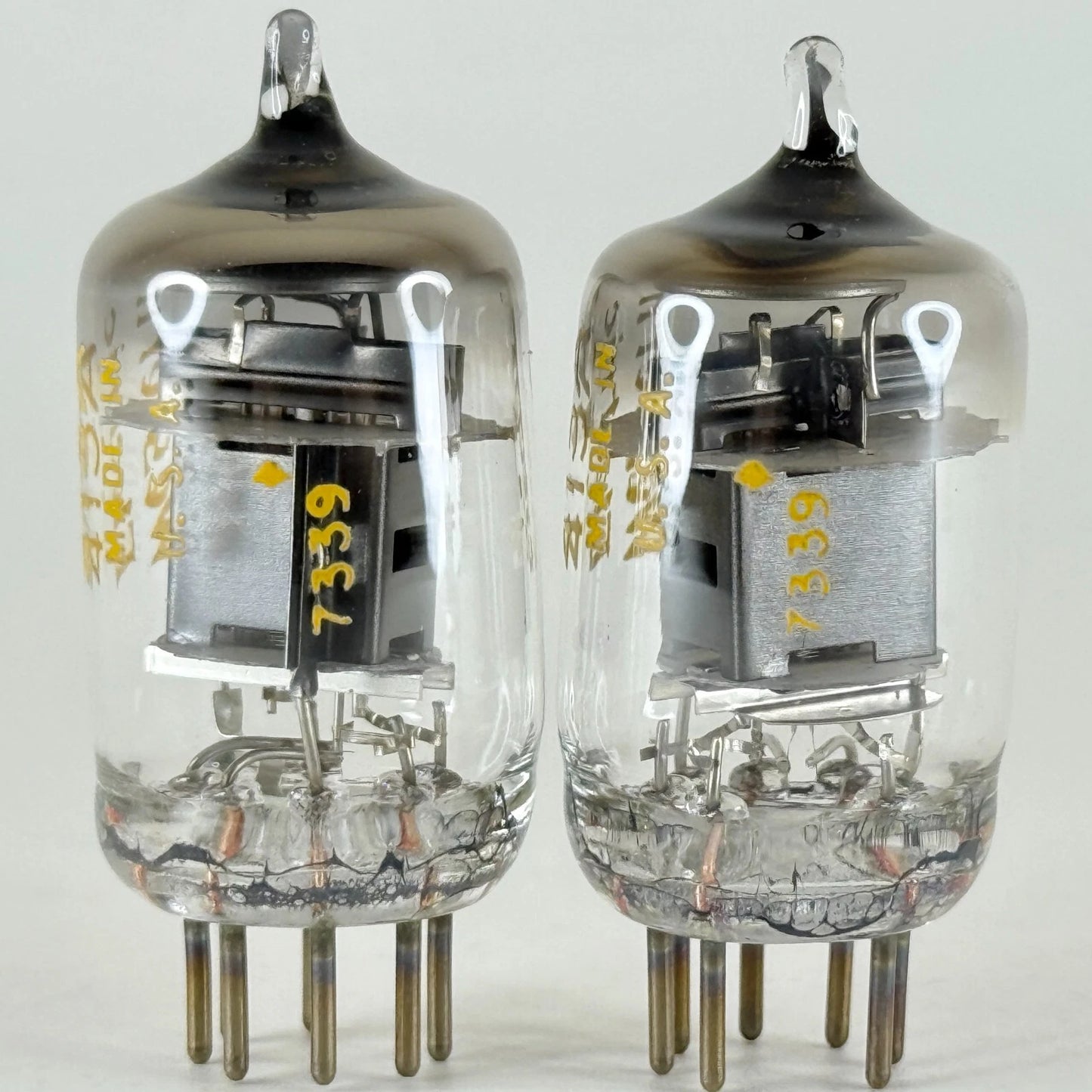Tested Matched Pair 1973 Western Electric 415A Tubes O Ring Halo Codes 7339