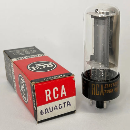 (1) Tested Strong RCA 6AU4GTA Tube with Box Date Code MB 6AU4 GTA Rectifier Tube
