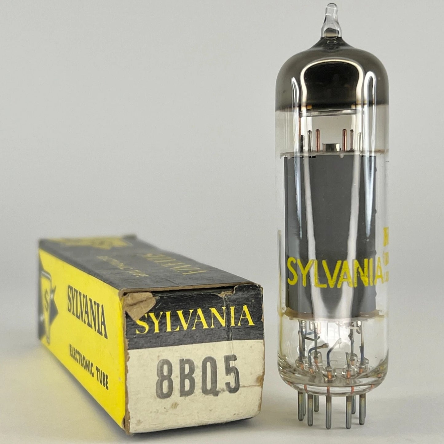 (1) Tested Sylvania 8BQ5 Tube with Box Date Code NR DDG Power Pentode Tube