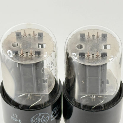 Matched Pair GE 6SN7GTB Tubes Gray Plates Round Getter Codes LT & 63-52 6SN7GT