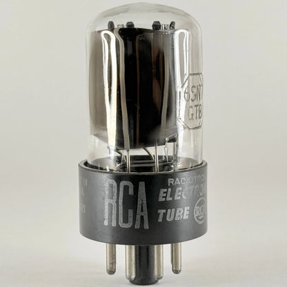 (1) Tested 1957 RCA 6SN7GTB Tube Date Code 57-35 Black Staggered Plates 6SN7GT