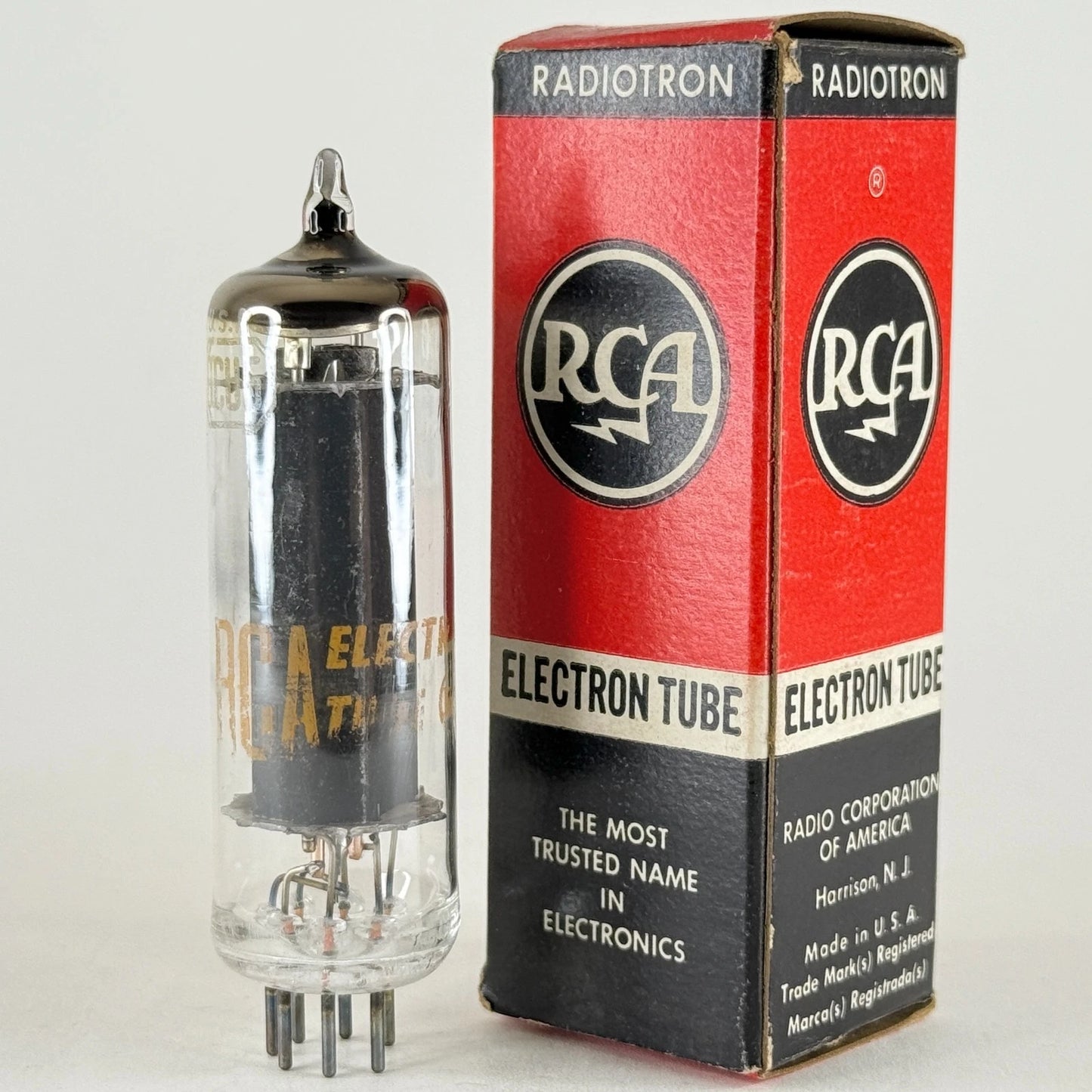 (1) Tested RCA 6CU5 with Box Date Code NF Black Plate Beam Power Pentode Tube