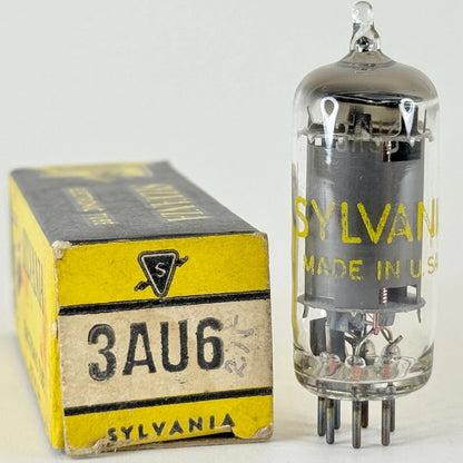 (1) Tested Sylvania 3AU6 Tube with Box Date Code ADF Sylvania 3AU6 Pentode Tube