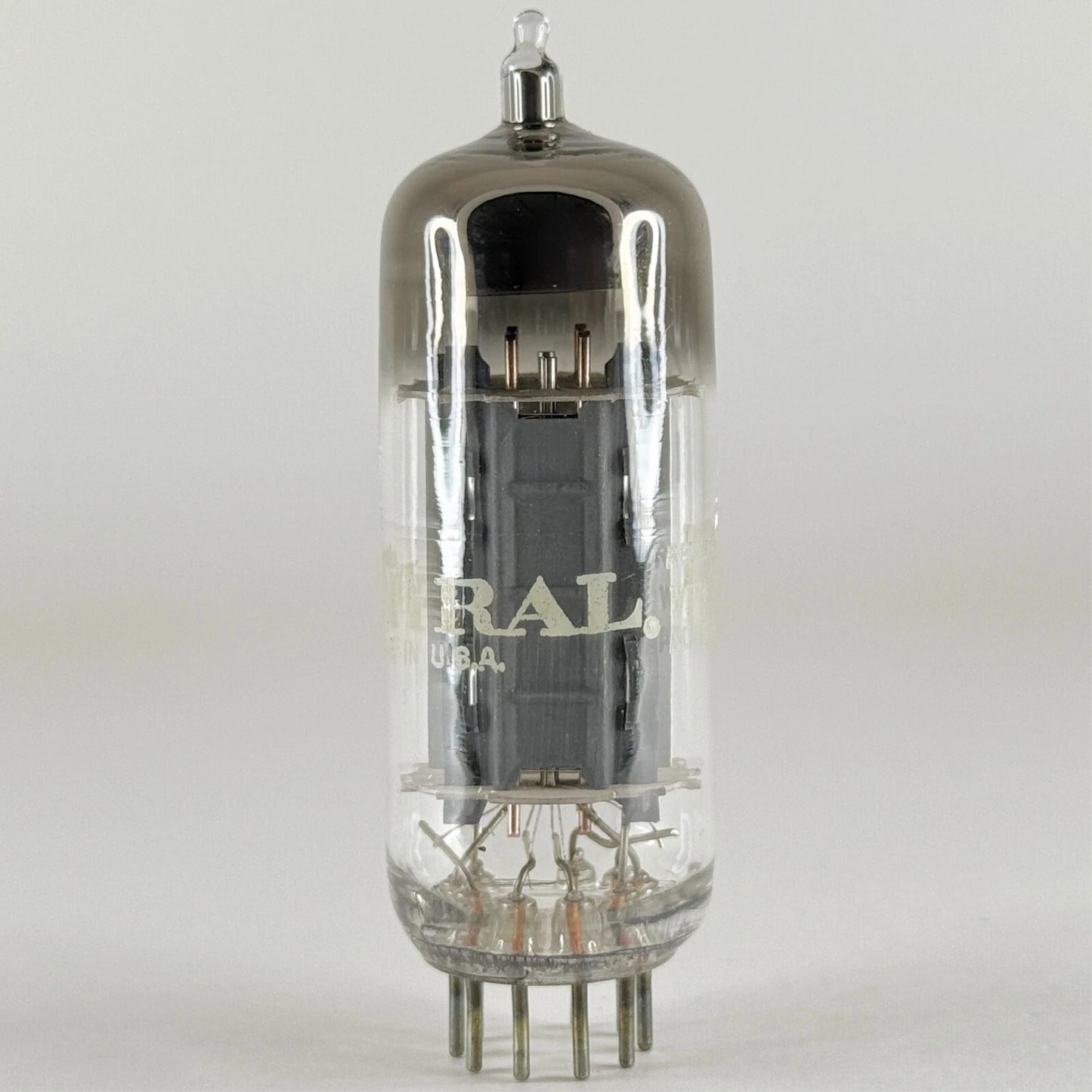 (1) Tested Admiral 6CG7 Tube Date Code 85-39 Gray Plates Halo Getter Twin Triode