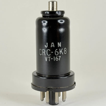 (1) Tested 1945 RCA JAN CRC 6K8 Tube with Box Date Code H6E Mil-Spec VT 167 Tube