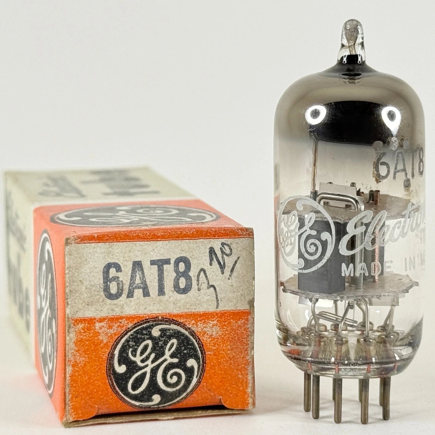 (1) Tested GE 6AT8 Tube with Box Date Code 60-43 Triode Pentode Converter Tube