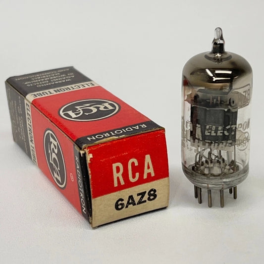 (1) Tested RCA 6AZ8 Tube with Box Date Code KG Medium Mu Triode Cutoff Pentode